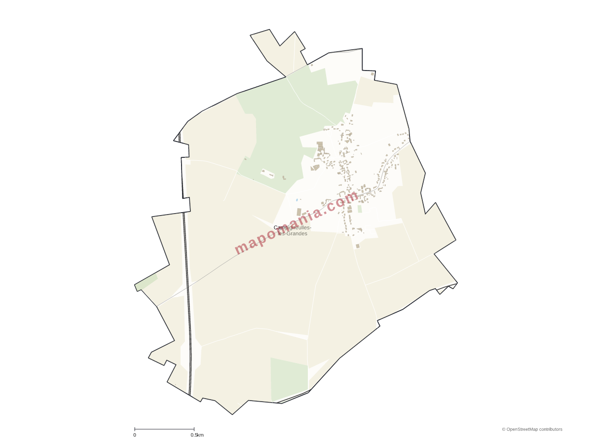 Carte de Campigneulles-les-Grandes à personnaliser