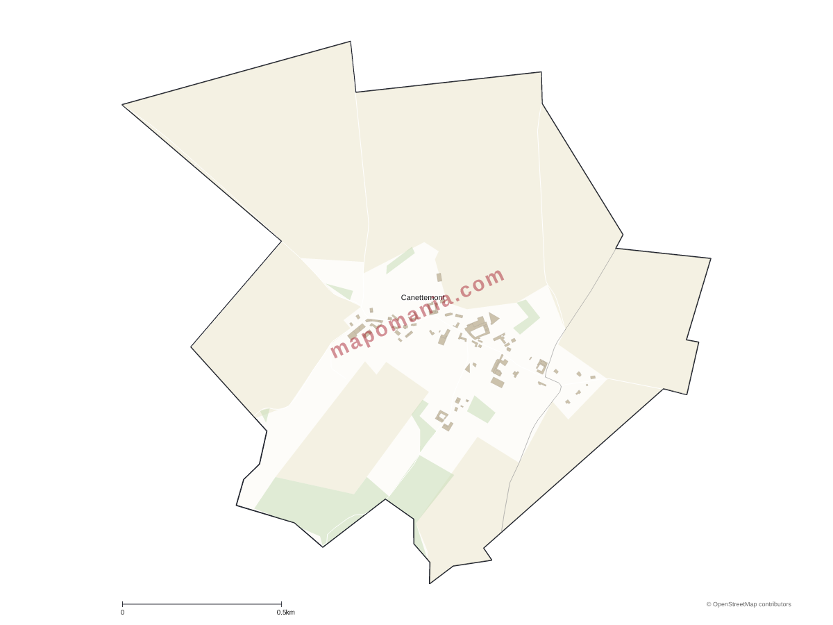 Carte de Canettemont à personnaliser