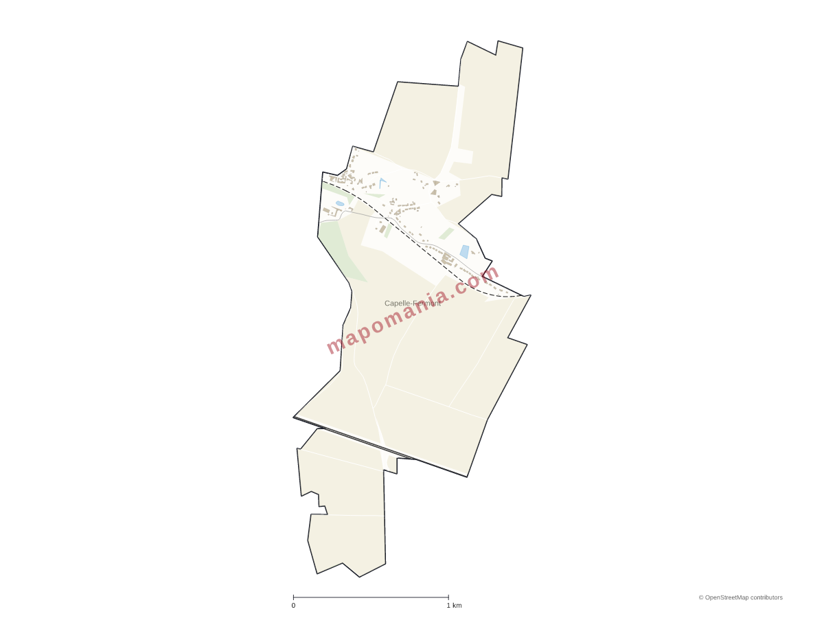 Carte de Capelle-Fermont à personnaliser