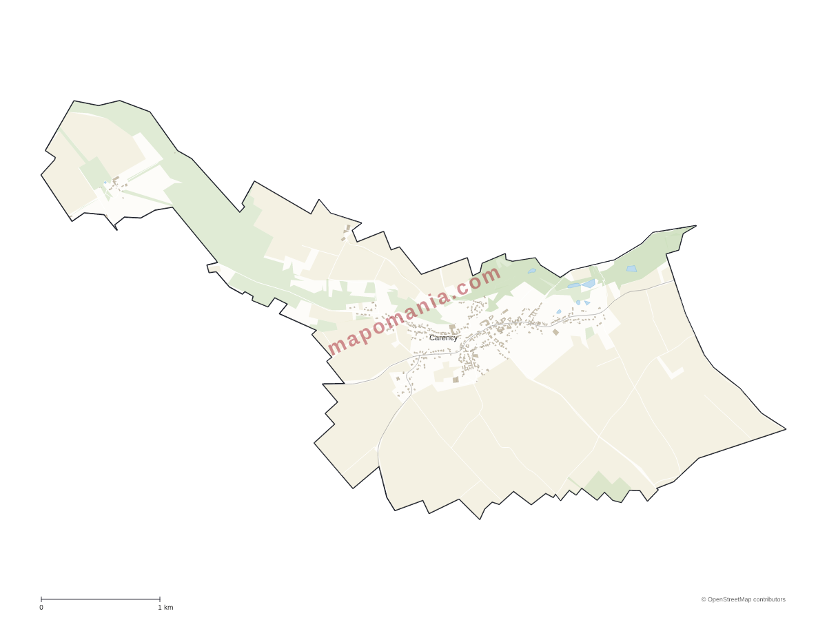 Carte de Carency à personnaliser