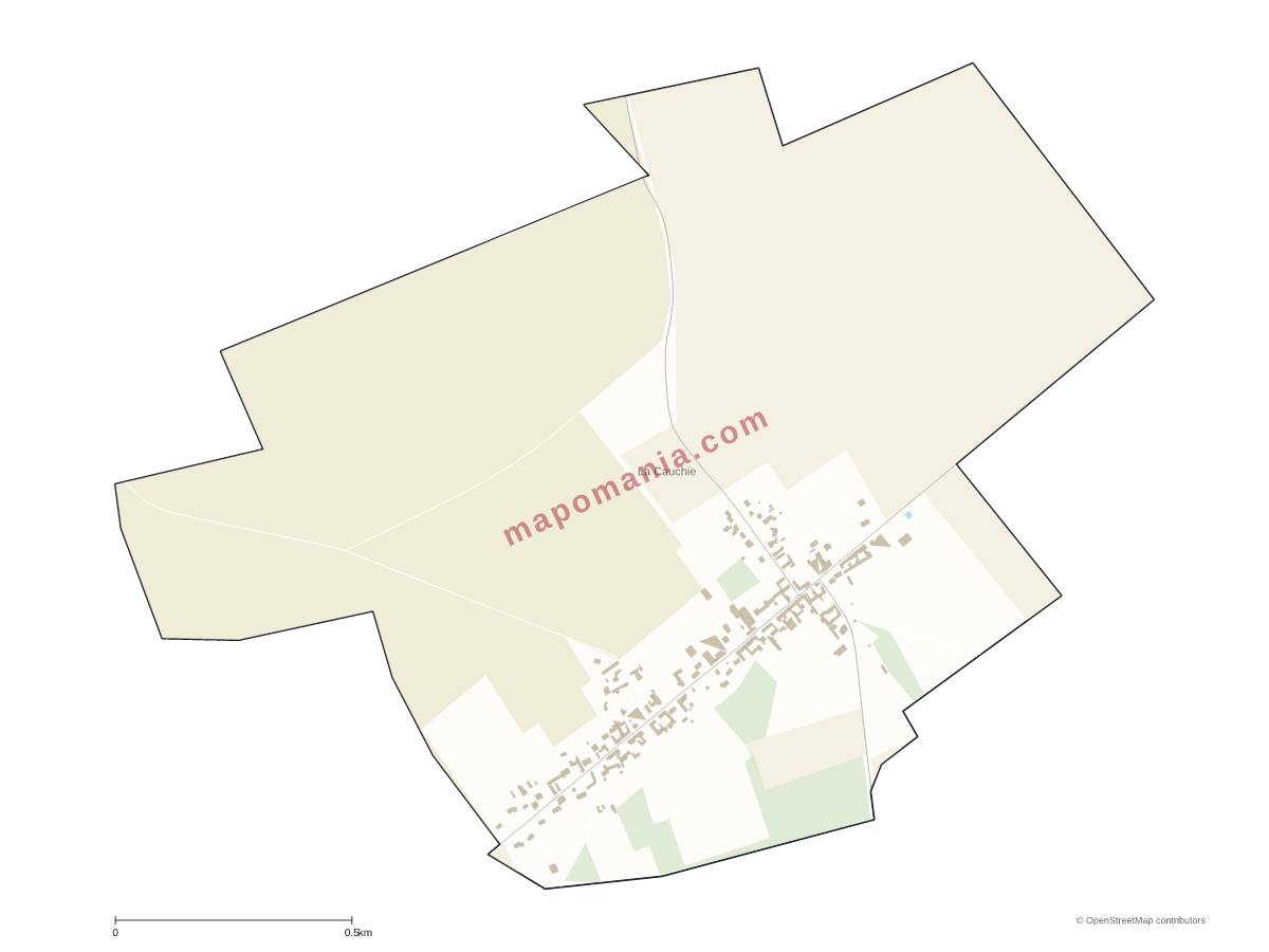 Carte de La Cauchie à personnaliser