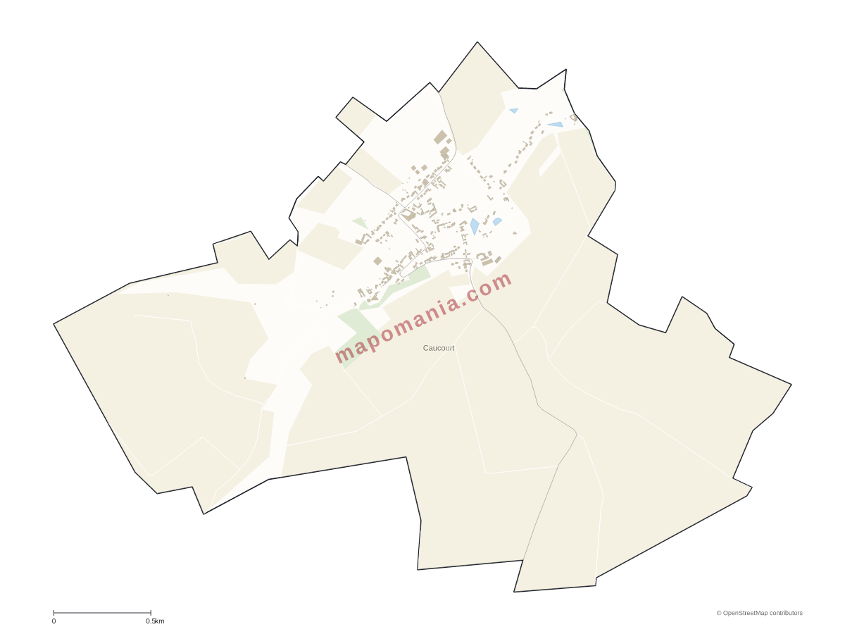 Carte de Caucourt à personnaliser