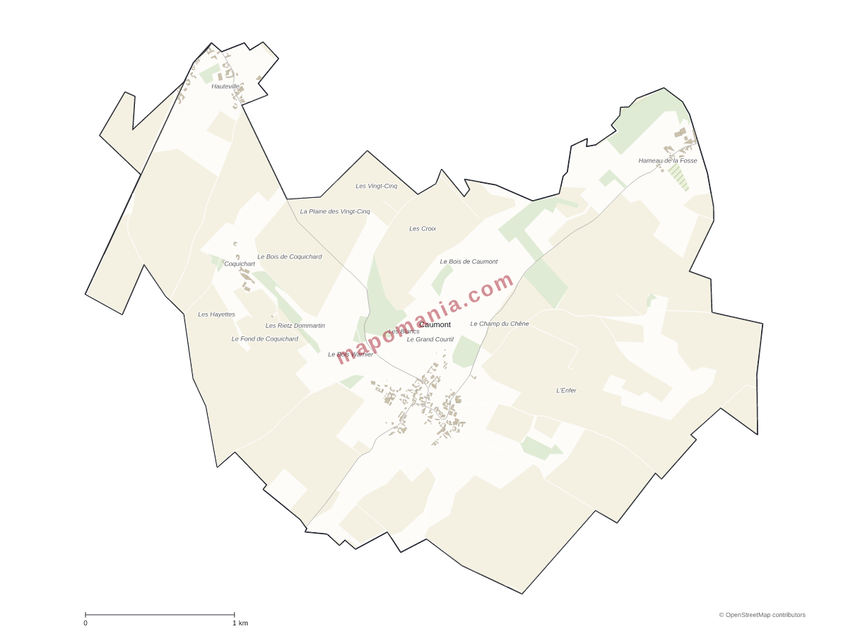 Carte de Caumont à personnaliser