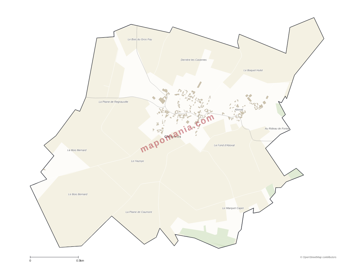 Carte de Chériennes à personnaliser