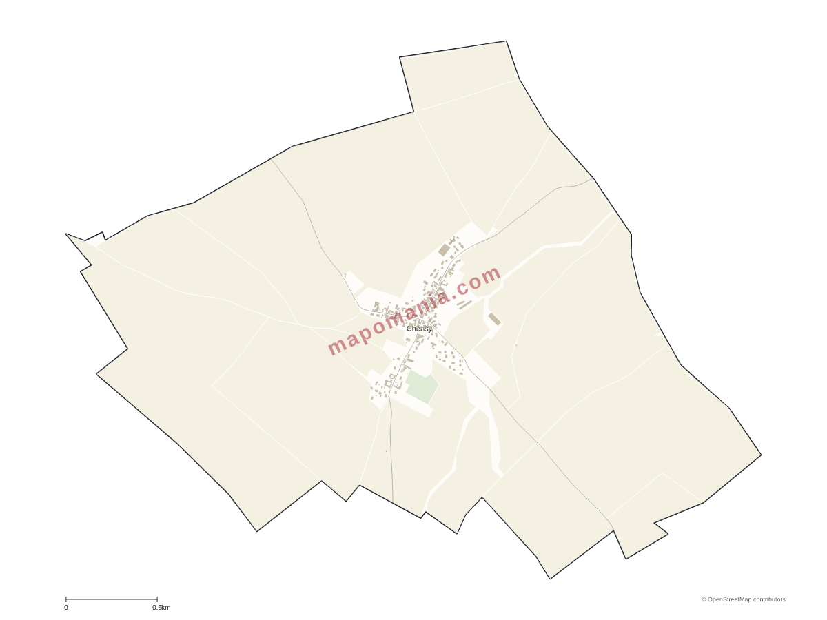 Carte de Chérisy à personnaliser