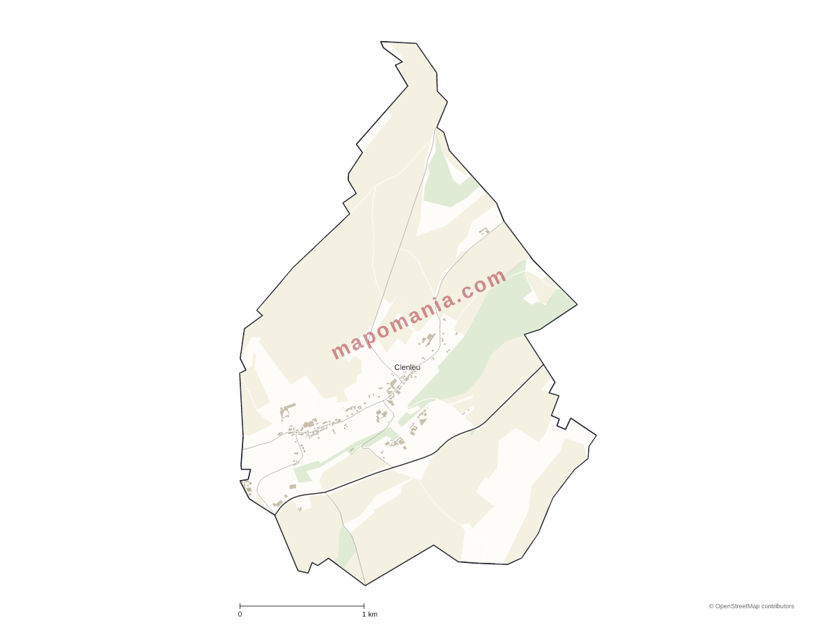 Carte de Clenleu à personnaliser