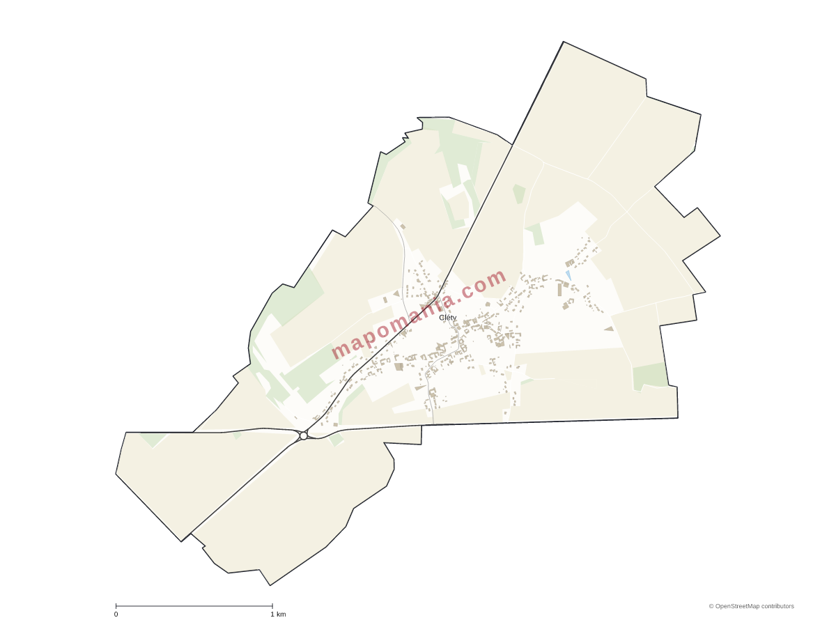 Carte de Cléty à personnaliser