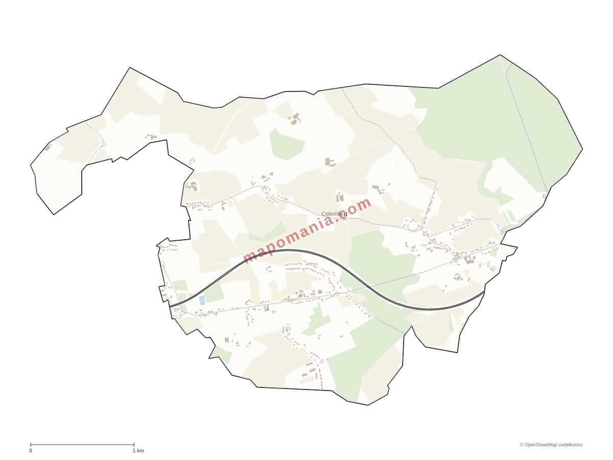 Carte de Colembert à personnaliser