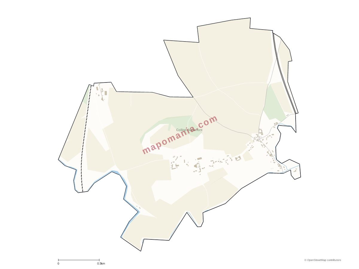 Carte de Colline-Beaumont à personnaliser