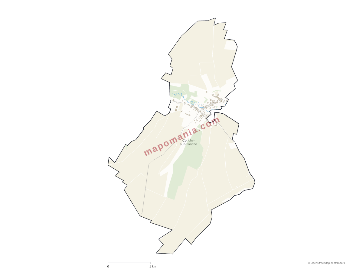 Carte de Conchy-sur-Canche à personnaliser