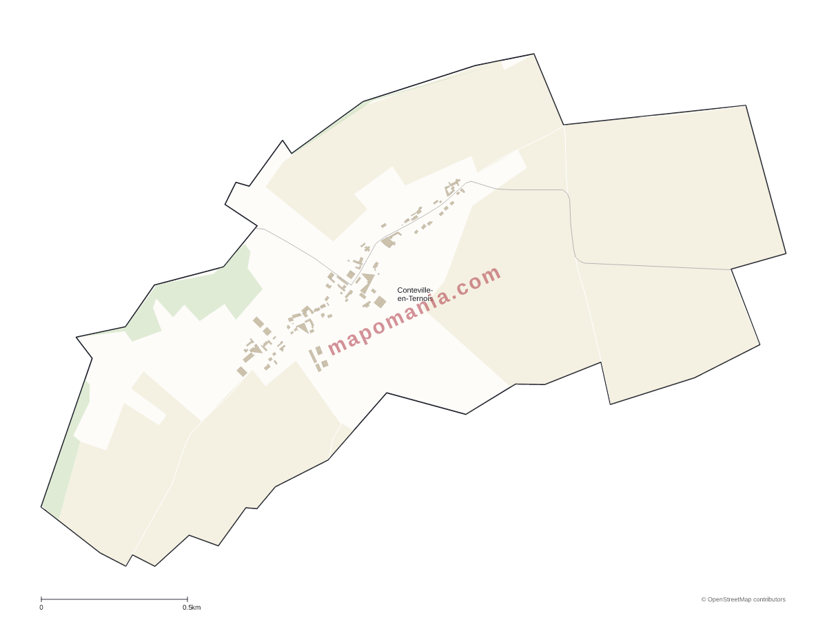 Carte de Conteville-en-Ternois à personnaliser