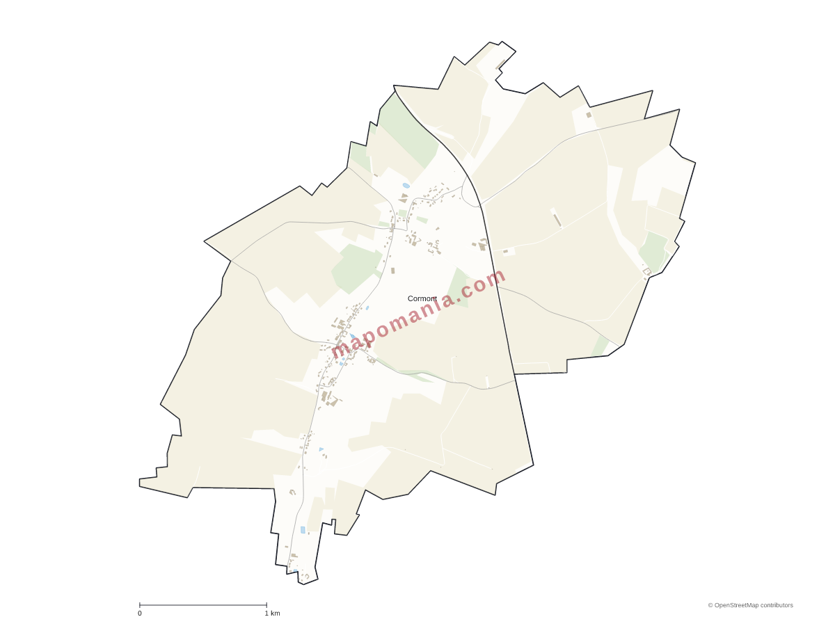 Carte de Cormont à personnaliser