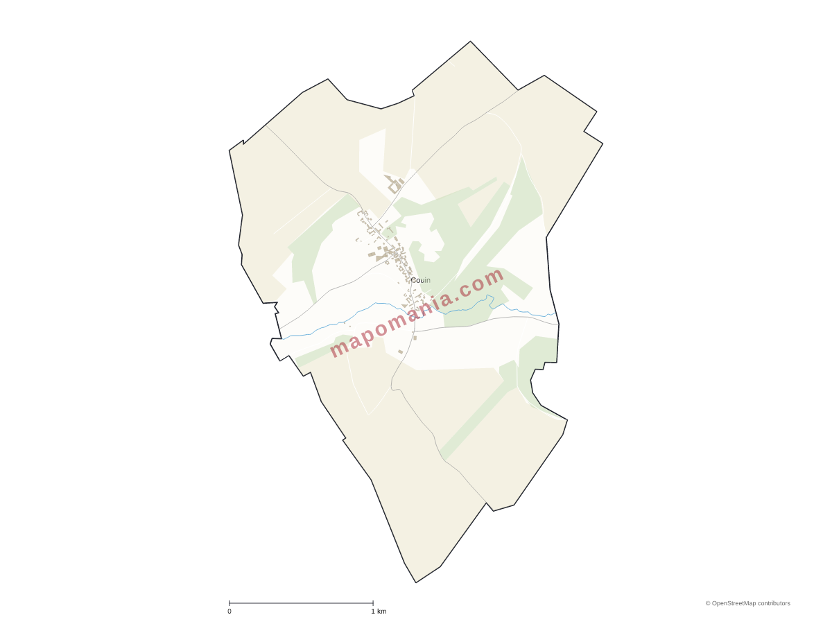 Carte de Couin à personnaliser