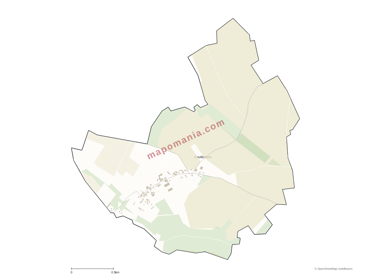 Carte de Coullemont à personnaliser