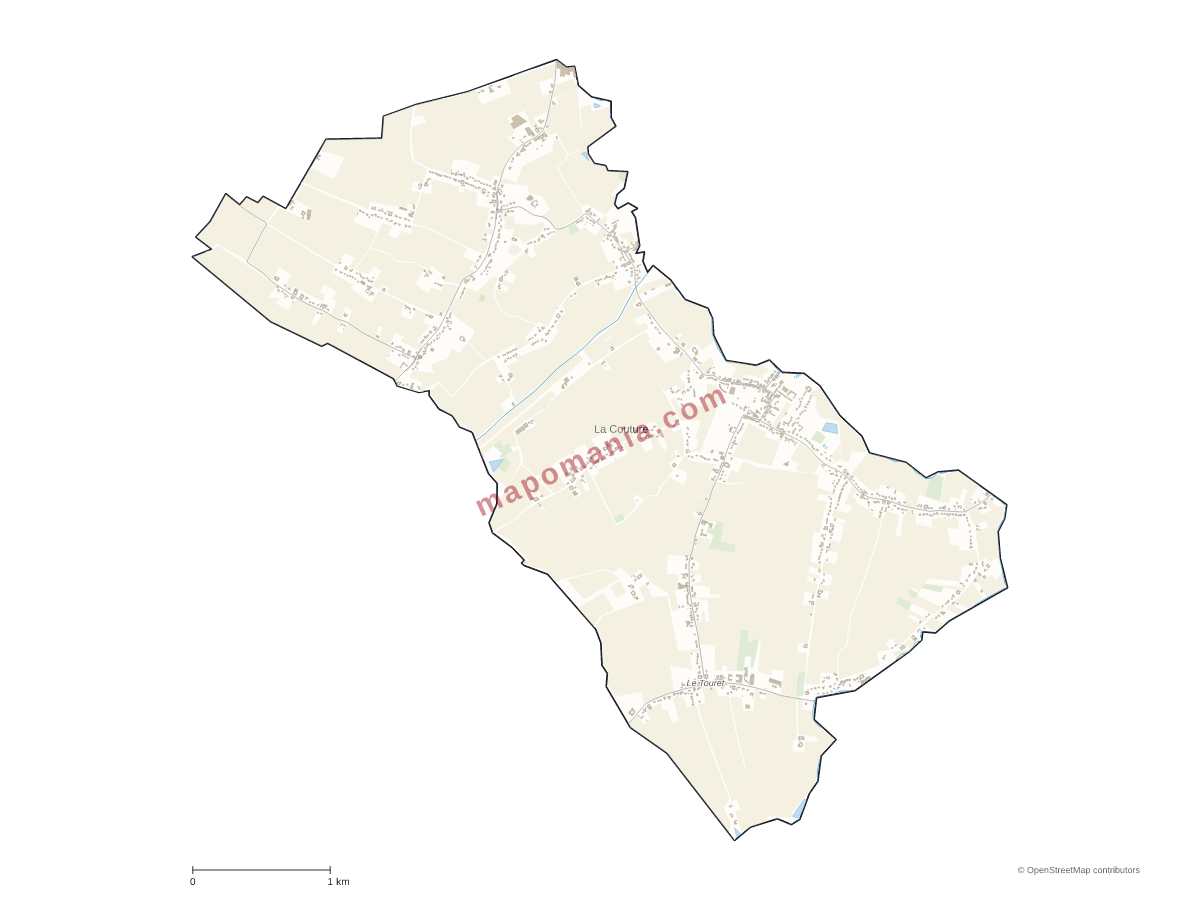 Carte de La Couture à personnaliser