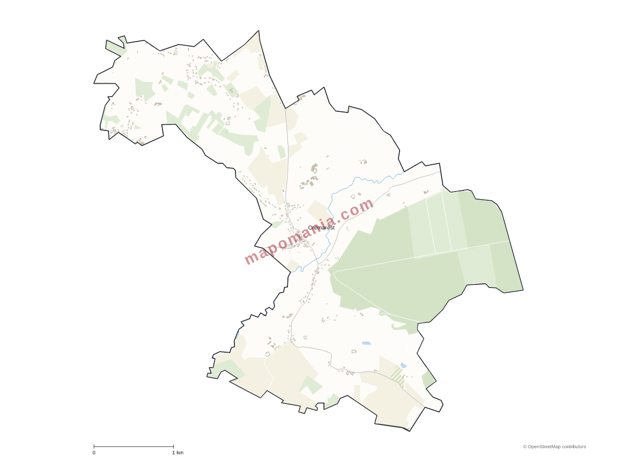 Carte de Crémarest à personnaliser