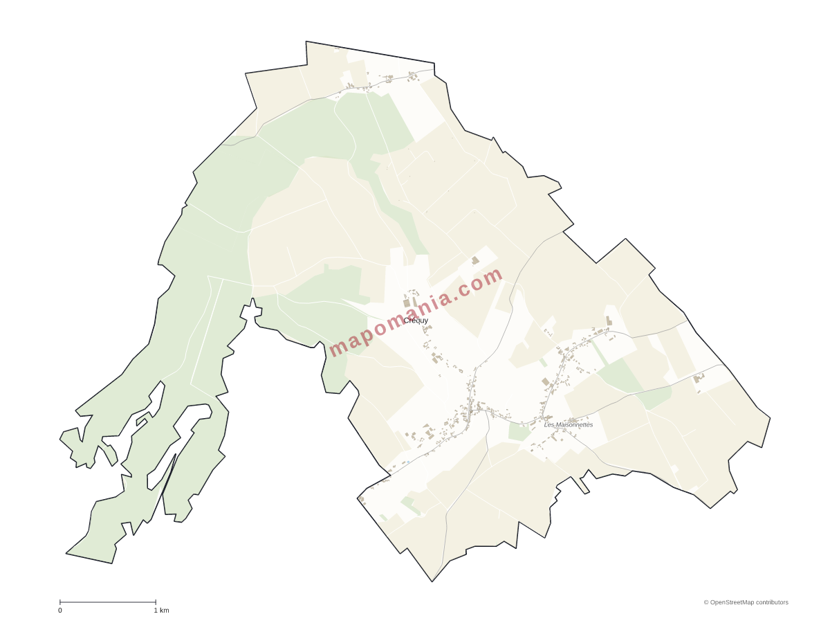 Carte de Créquy à personnaliser