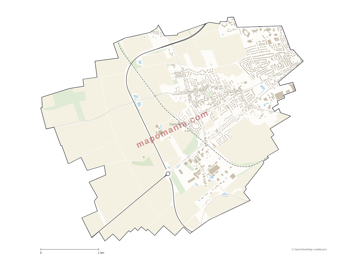 Carte de Dainville à personnaliser
