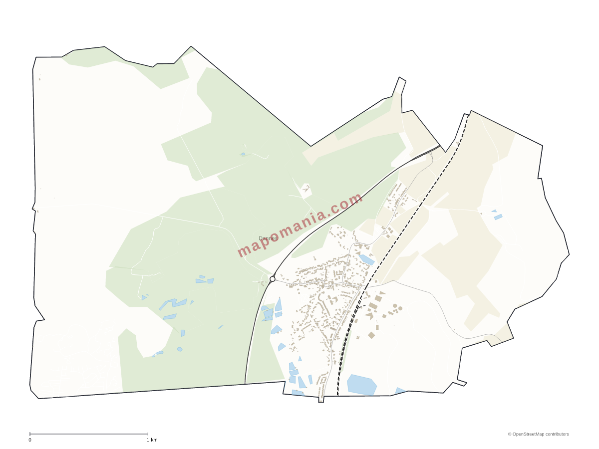 Carte de Dannes à personnaliser