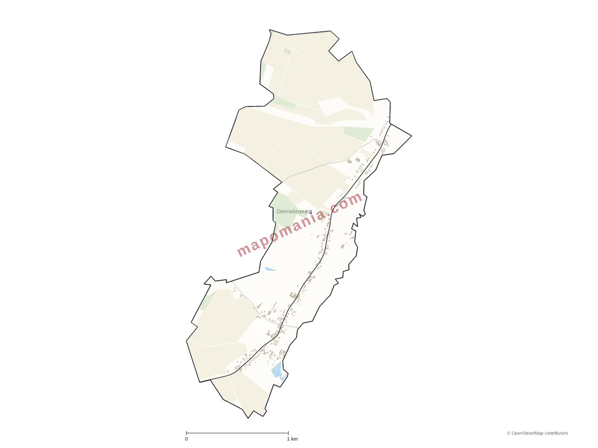 Carte de Dennebrœucq à personnaliser