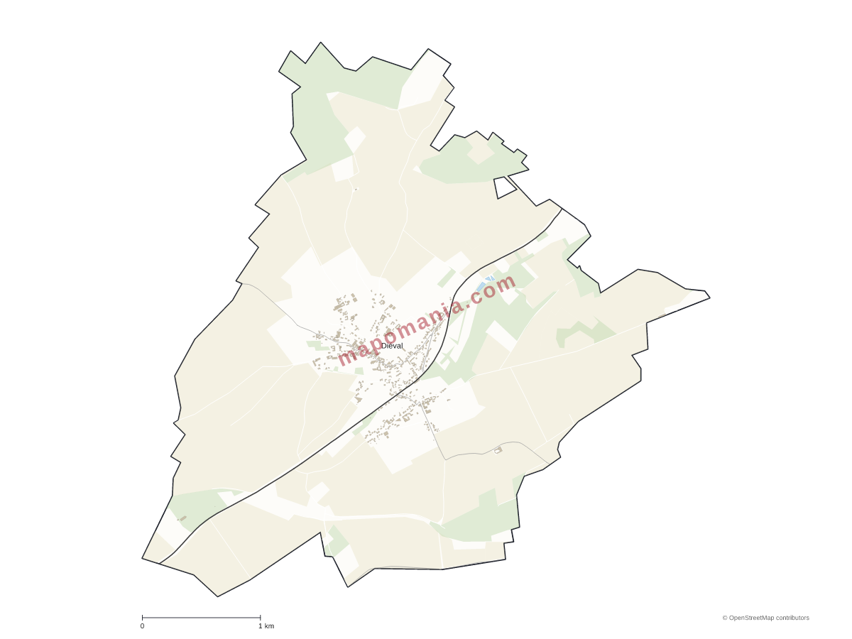Carte de Diéval à personnaliser