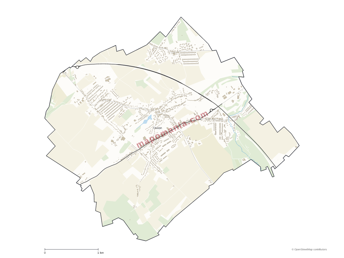 Carte de Divion à personnaliser