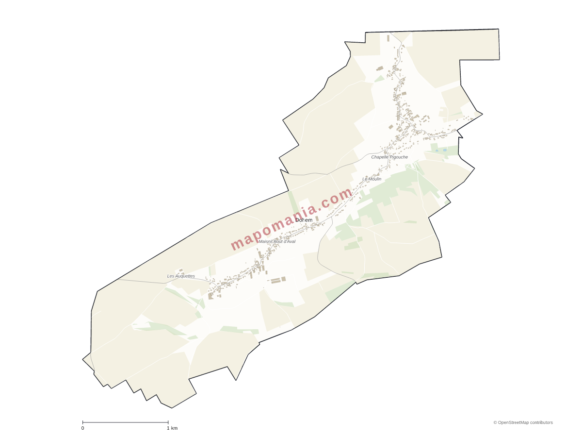 Carte de Dohem à personnaliser