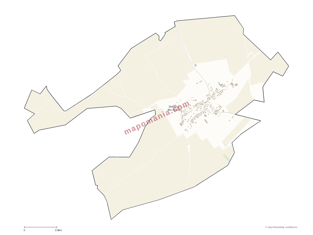 Carte de Douchy-lès-Ayette à personnaliser