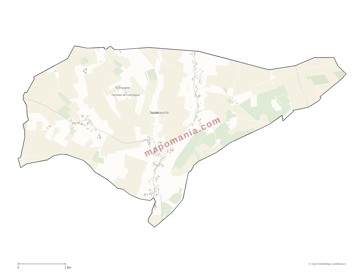 Carte de Doudeauville à personnaliser