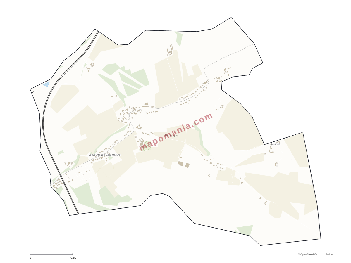 Carte de Echinghen à personnaliser