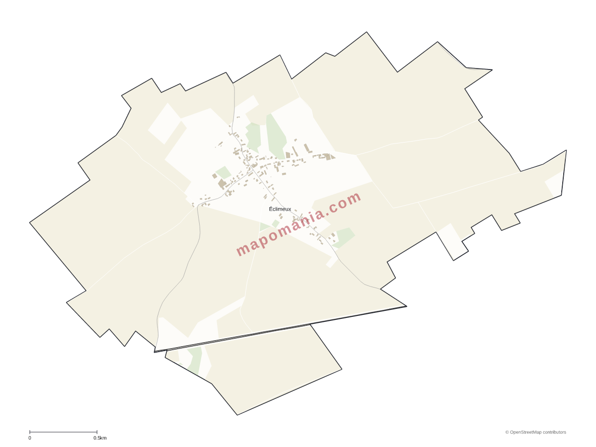 Carte de Éclimeux à personnaliser