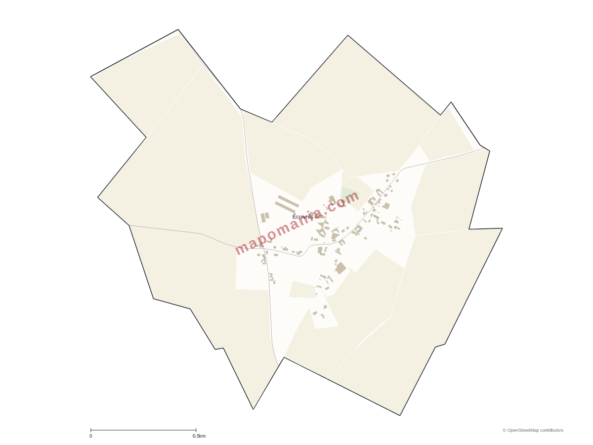 Carte de Écoivres à personnaliser