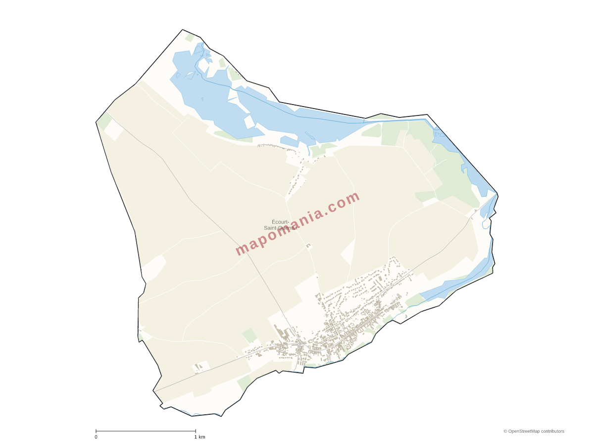Carte de Écourt-Saint-Quentin à personnaliser