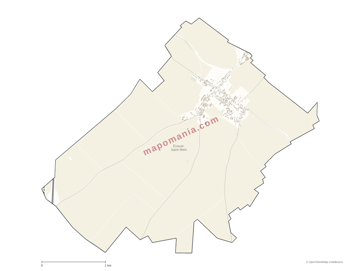Carte de Écoust-Saint-Mein à personnaliser