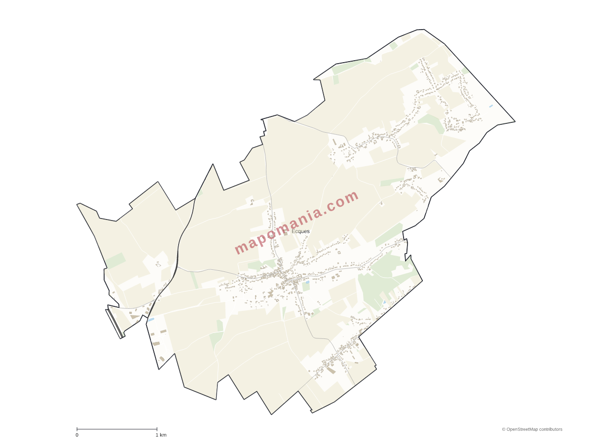 Carte de Ecques à personnaliser