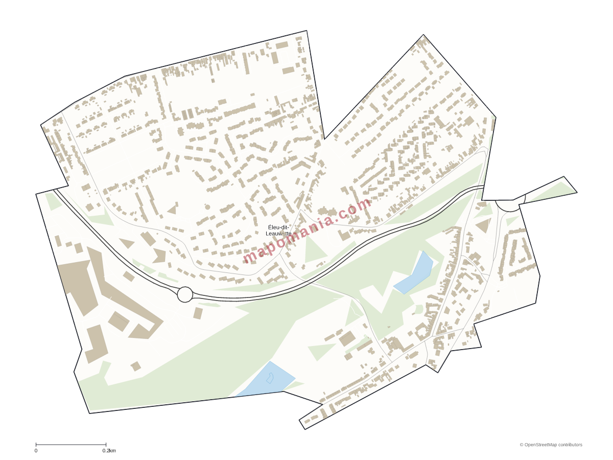 Carte de Éleu-dit-Leauwette à personnaliser