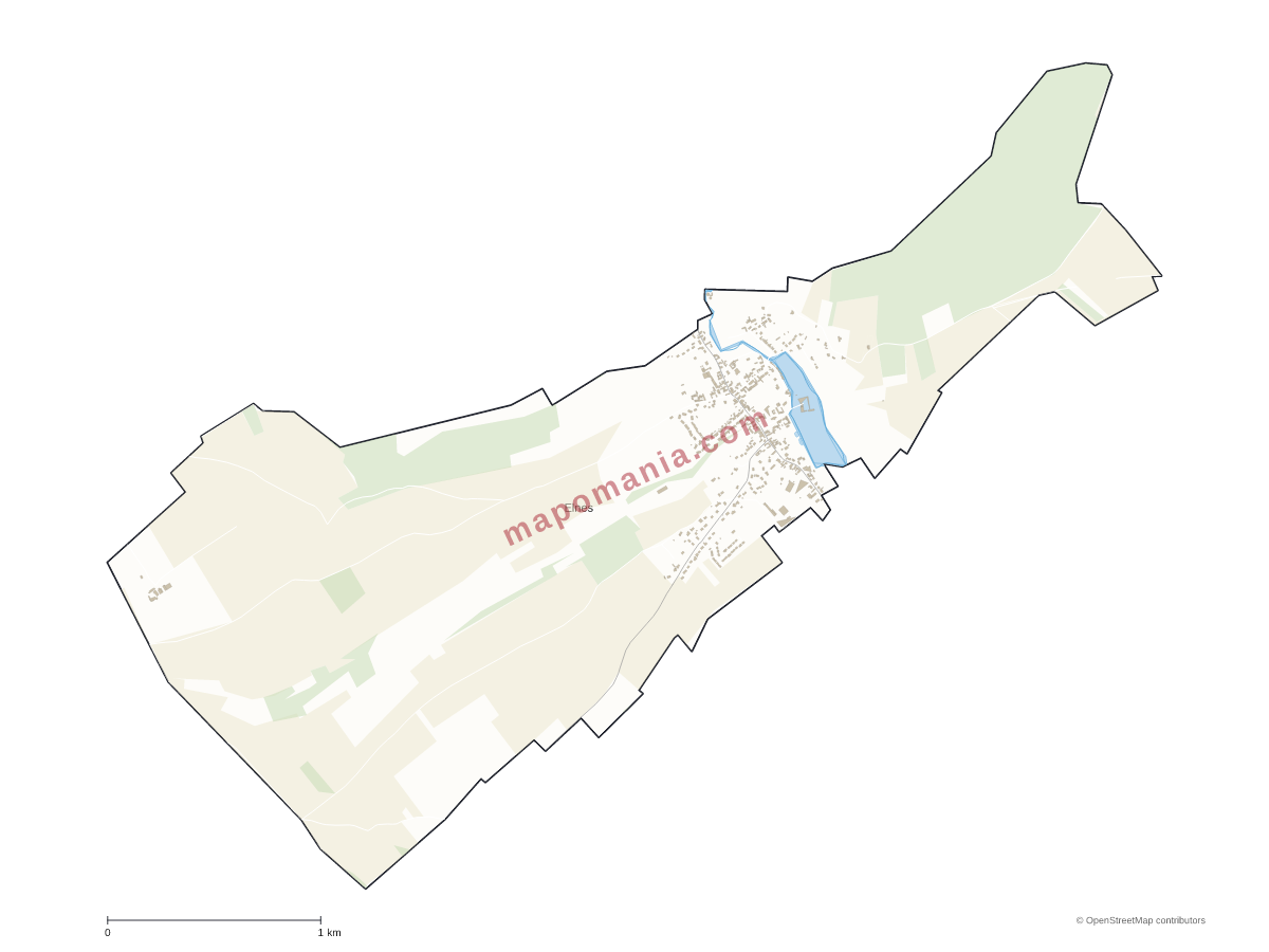Carte de Elnes à personnaliser