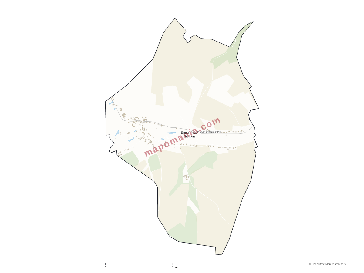 Carte de Enquin-sur-Baillons à personnaliser