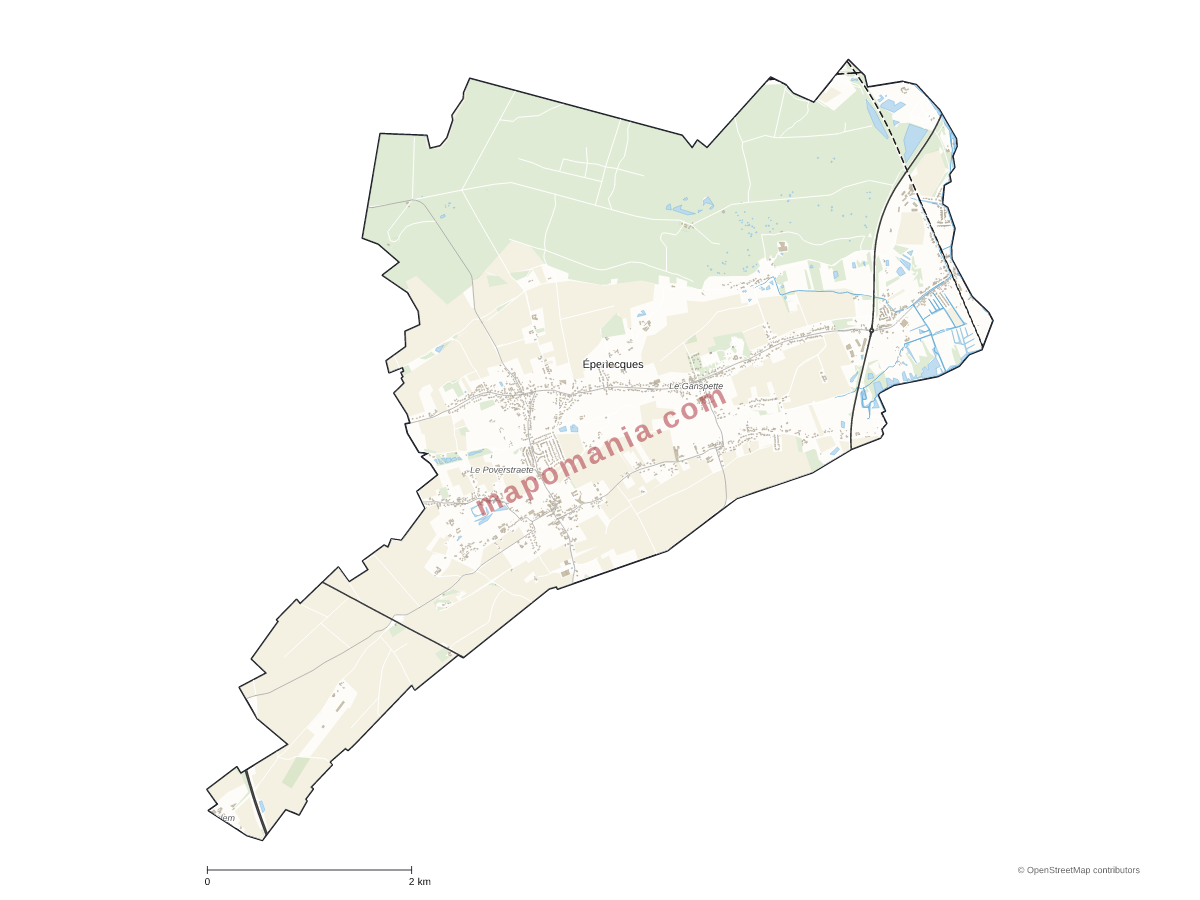 Carte de Éperlecques à personnaliser