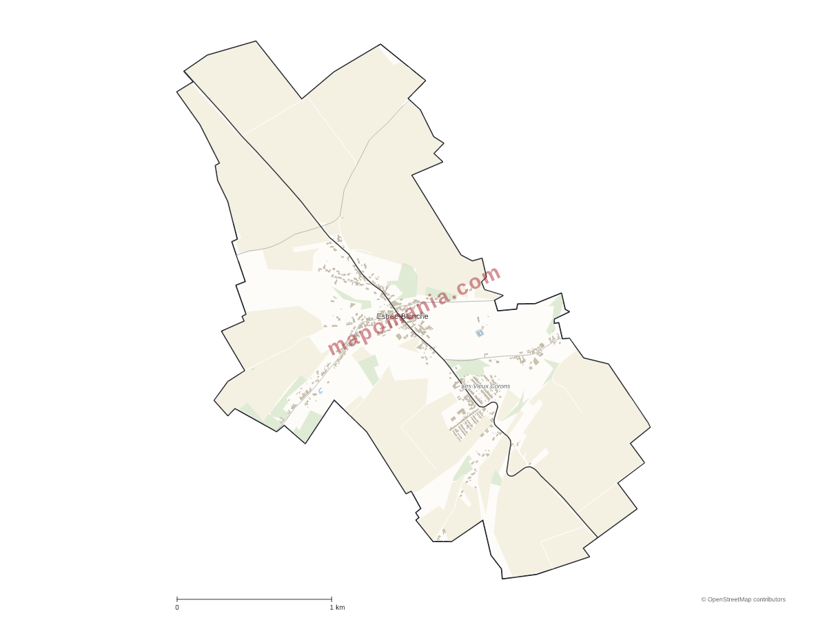 Carte de Estrée-Blanche à personnaliser