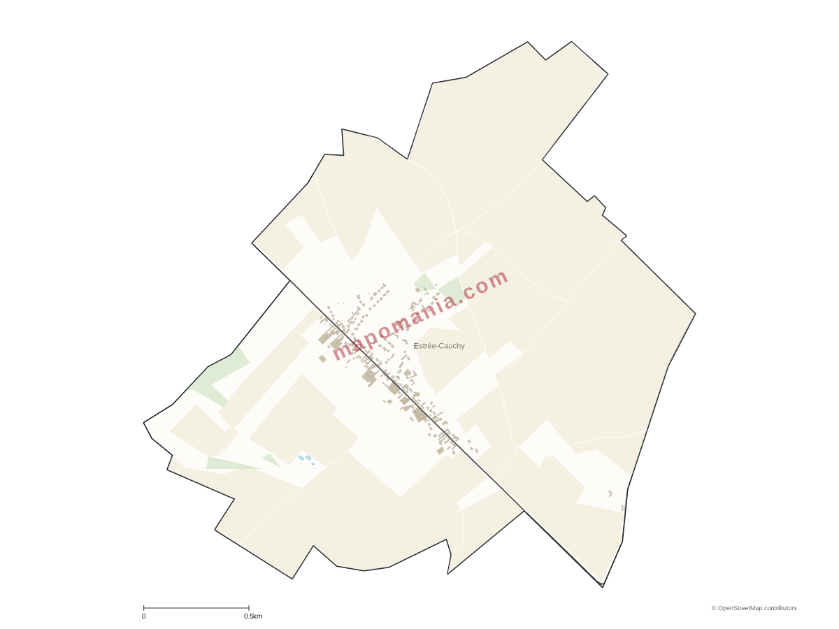 Carte de Estrée-Cauchy à personnaliser