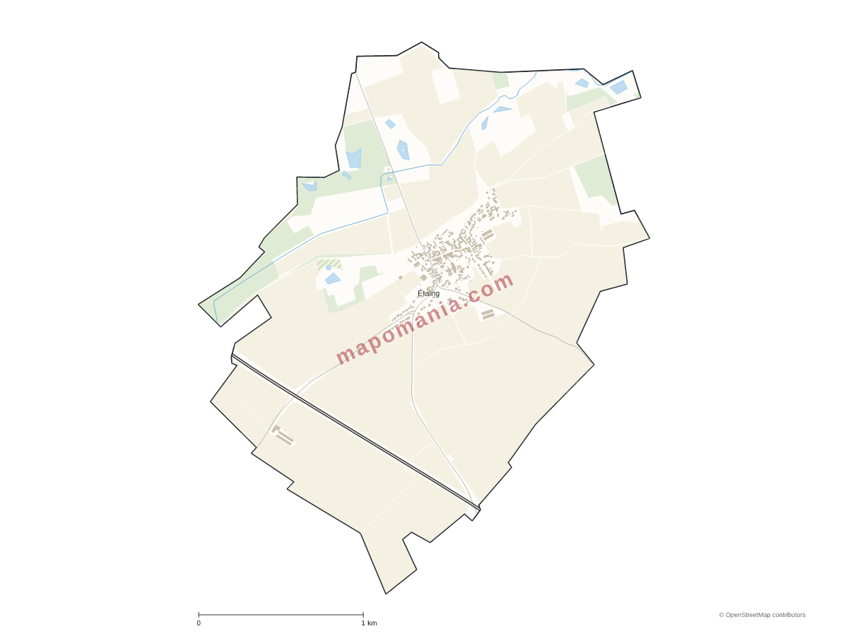 Carte de Étaing à personnaliser