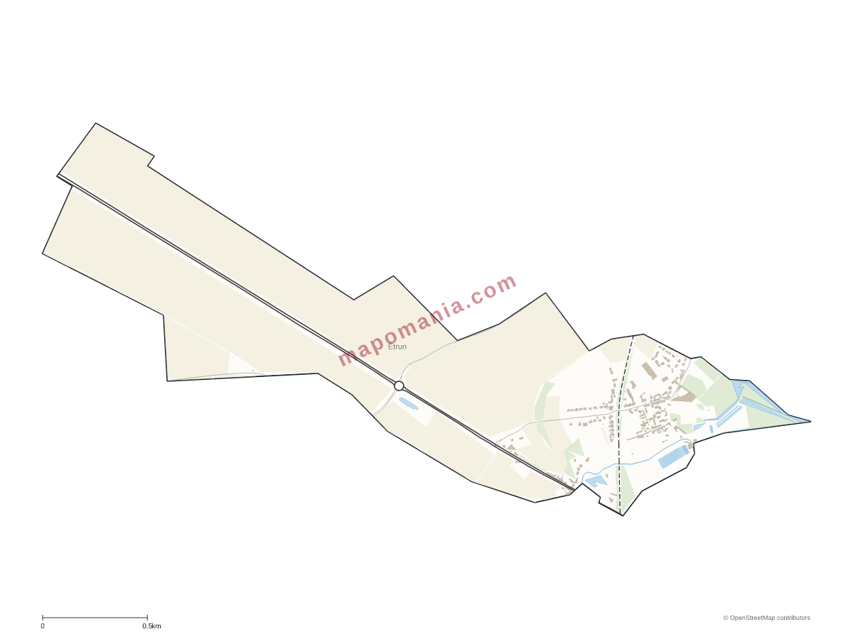 Carte de Étrun à personnaliser