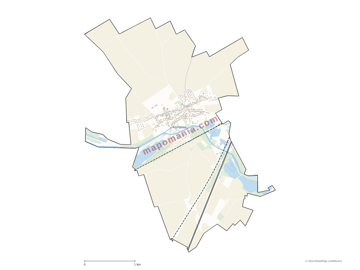 Carte de Fampoux à personnaliser