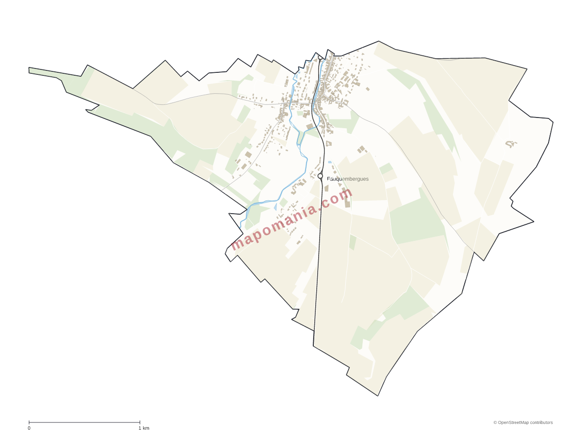 Carte de Fauquembergues à personnaliser
