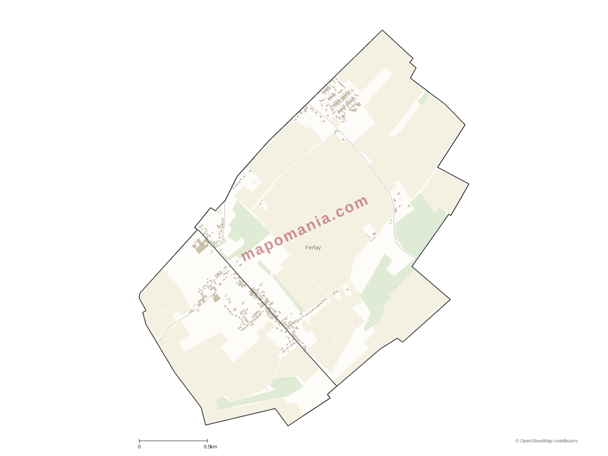 Carte de Ferfay à personnaliser