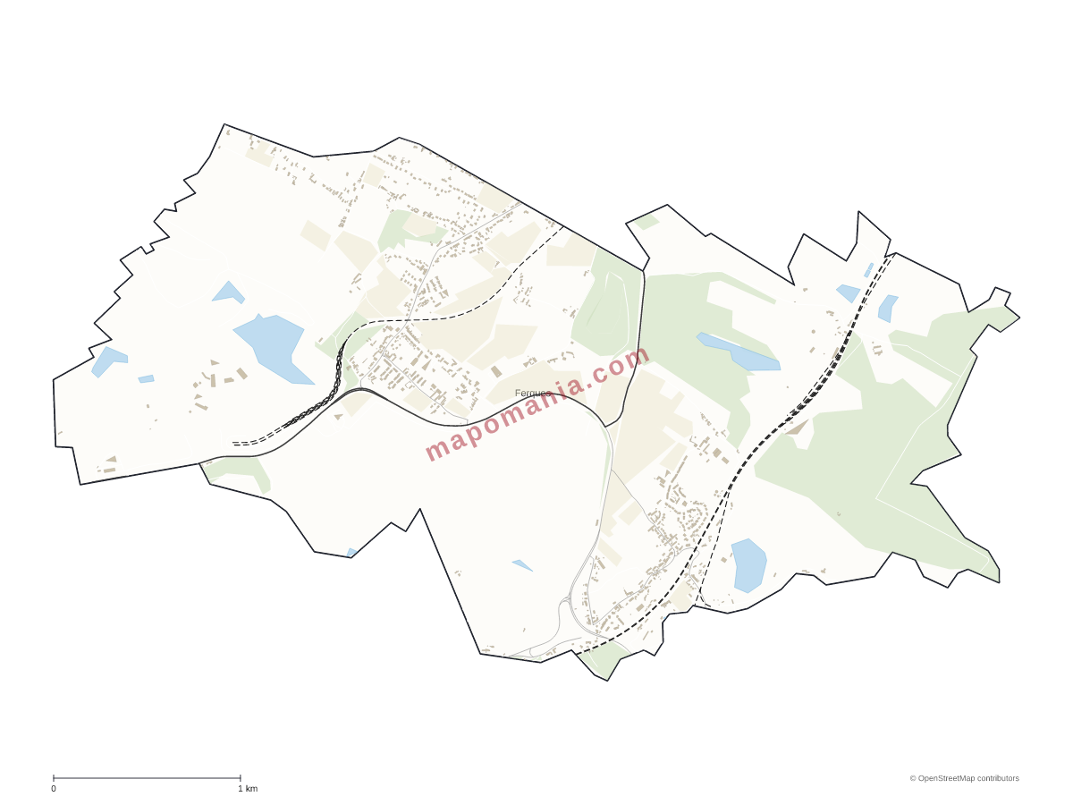Carte de Ferques à personnaliser
