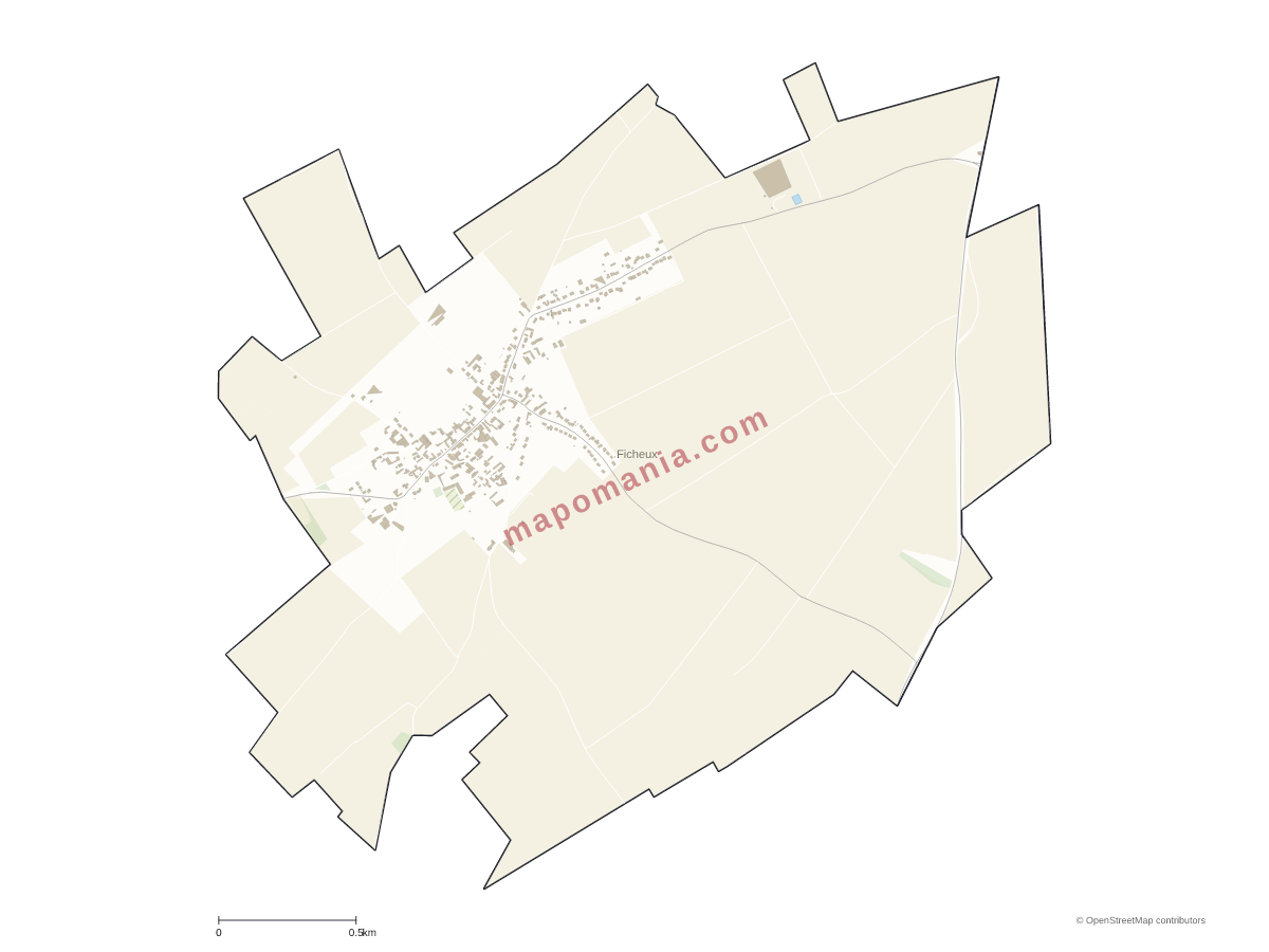Carte de Ficheux à personnaliser