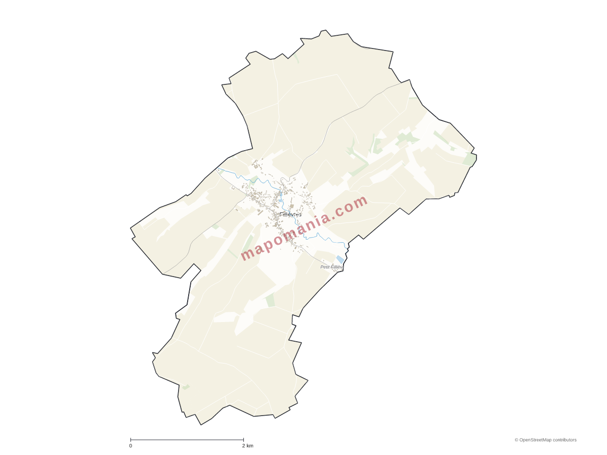 Carte de Fillièvres à personnaliser