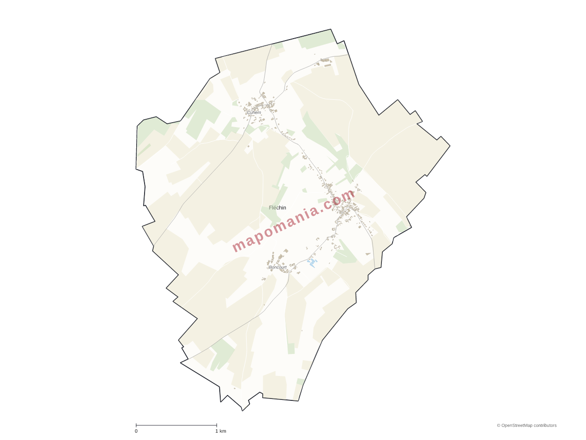 Carte de Fléchin à personnaliser
